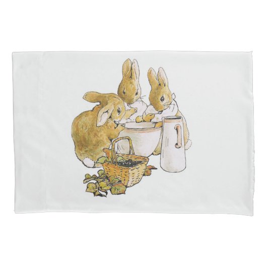 Peter de Konijn Flopsy Mopsy Cottontail Kussensloop (Voorkant)