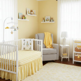 Peter de Konijn Geel Gingham Geboortestatistieken Kussen