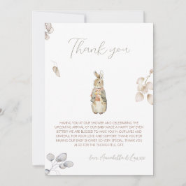 Peter de Konijn Herfst Herfst Winter Baby shower Bedankkaart