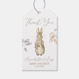 Peter de Konijn Herfst Herfst Winter Baby shower Cadeaulabel