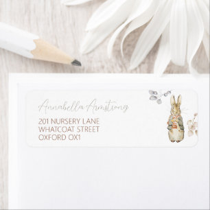 Peter de Konijn Herfst Herfst Winter Baby shower Etiket