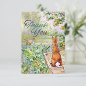 Peter de Konijn in de moestuin van de heer Mc Greg Bedankkaart (Staand voorkant)