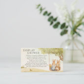 Peter de Konijn  Pastel Baby shower Informatiekaartje (Staand voorkant)