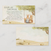 Peter de Konijn  Pastel Baby shower Informatiekaartje (Voorkant / Achterkant)