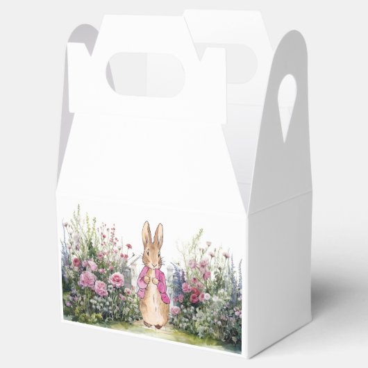 Peter de Konijn Roze Jas in zijn Tuin Bedankdoosjes (Geopend)