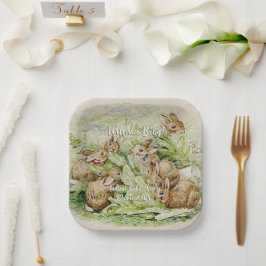 Peter de Konijn Tuin Baby shower Papieren Bordje
