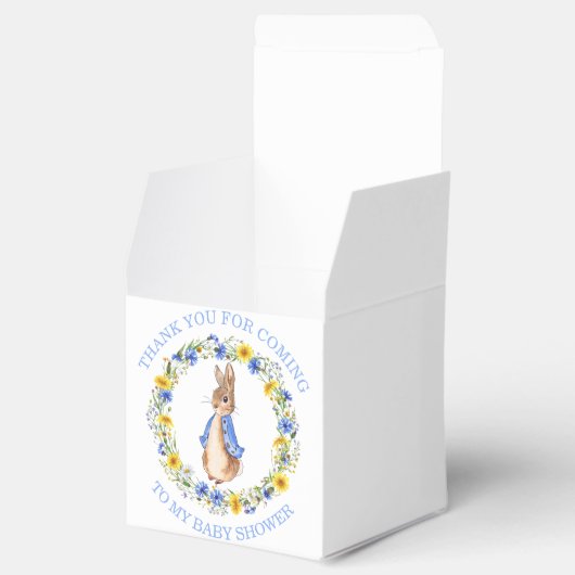 Peter de Konijn wilde bloem krans Dank u Bedankdoosjes (Geopend)
