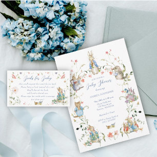 Peter de Konijn Wildflower Baby shower Kaart