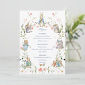 Peter de Konijn Wildflower Baby shower Menu (Staand voorkant)