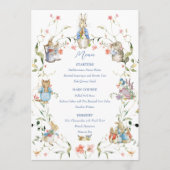 Peter de Konijn Wildflower Baby shower Menu (Voorkant)