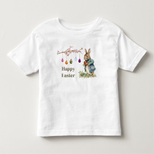 Peter de Paashaas Easter Eggs Happy Easter Kinder Shirts (Voorkant)