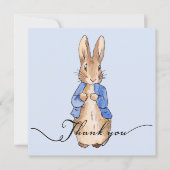 Peter de Rabbit "Dank je!" tekst Dank je Bedankkaart (Voorkant)