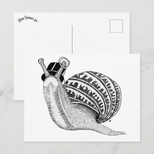 Peter de slak briefkaart (Voorkant / Achterkant)