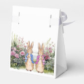 Peter en Flopsy in hun bloementuin Bedankdoosjes (Achterkant)