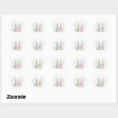 Peter en Flopsy Witte Sticker Label (Vel)
