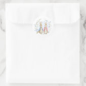 Peter en Flopsy Witte Sticker Label (Tas)