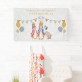 Peter het konijn 1e Verjaardag banner (Insitu)