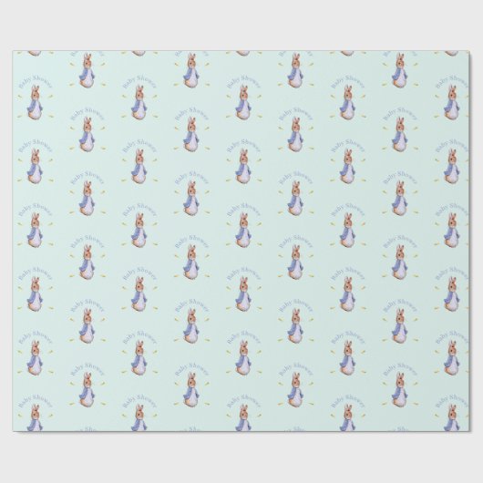 Peter het konijn Baby shower Cadeaupapier (Vlak)