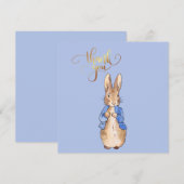 Peter het konijn Dank je Bedankkaart (Voorkant / Achterkant)