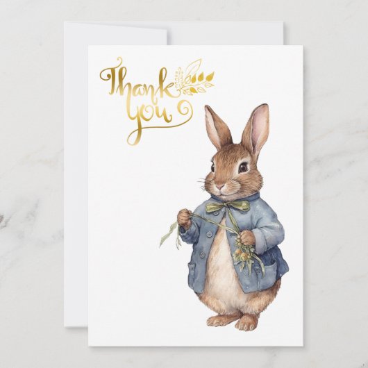 Peter het konijn Dank u Bedankkaart (Voorkant)