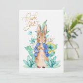 Peter het konijn Dank u Bedankkaart (Staand voorkant)