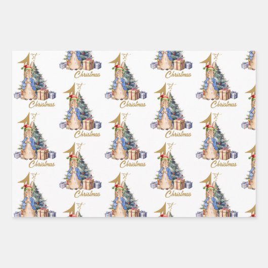 Peter het konijn eerste kerst inpakpapier vel (Voorkant 2)