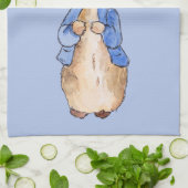 Peter het konijn Gelukkig Pasen groet Theedoek (Gevouwen)