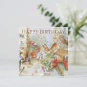 Peter het konijn Happy Birthday Kaart (Staand voorkant)