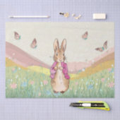 Peter het konijn in een veld van wilde bloemen tissuepapier (Craft)