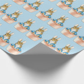 Peter het Konijn in Pot Wit Bubble kauwgom Cadeaupapier (Hoek)