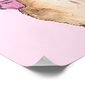 Peter het Konijn in Roze Jas Poster (Hoek)