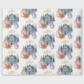 Peter het konijn kerstinkopen cadeaupapier (Vlak)