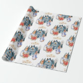 Peter het konijn kerstinkopen cadeaupapier (Uitgerold)