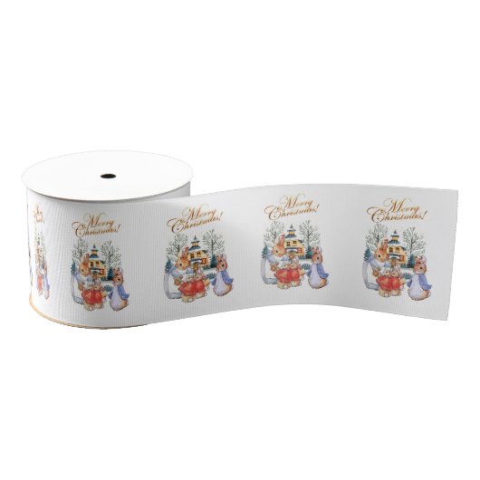 Peter het konijn kerstinkopen grosgrain lint (Spoel)