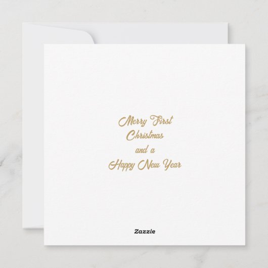 Peter het konijn Kerstman Hoed Eerste kerstboom Feestdagenkaart (Achterkant)