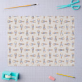 Peter het konijn met beige linnen textuur tissuepapier (Craft)