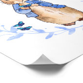 Peter het konijn met een blauwe vlinder poster (Hoek)
