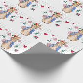 Peter het Konijn met kerstversiering Cadeaupapier (Hoek)