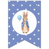 Peter het konijn met sterpatroon vlaggetjes (Derde vlag)