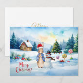 Peter het konijn Peperkoekhuis Feestdagenkaart (Voorkant / Achterkant)