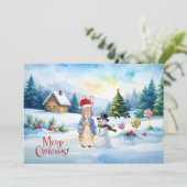 Peter het konijn Peperkoekhuis Feestdagenkaart (Staand voorkant)