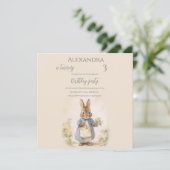 Peter het Konijn Verjaardagsfeest Kaart (Staand voorkant)