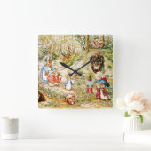 Peter het konijn vierkante klok (Huis)