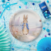 Peter het Konijn wilde bloemenveld Papieren Bordje (Feest)