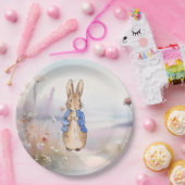 Peter het Konijn wilde bloemenveld Papieren Bordje (Feest)