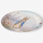 Peter het Konijn wilde bloemenveld Papieren Bordje (Gekanteld)