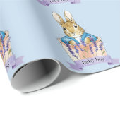 Peter het Konijn Zittend in een Pot Baby Boy tekst Cadeaupapier (Rol Hoek)