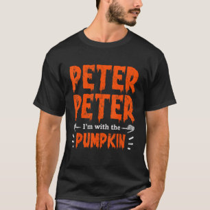 Peter Im met de Pumpkin Halloween Costume Couple T-shirt