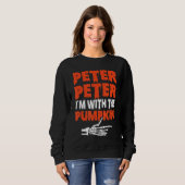 Peter I'm with the Pumpkin Halloween Costume Coupl Trui (Voorkant volledig)