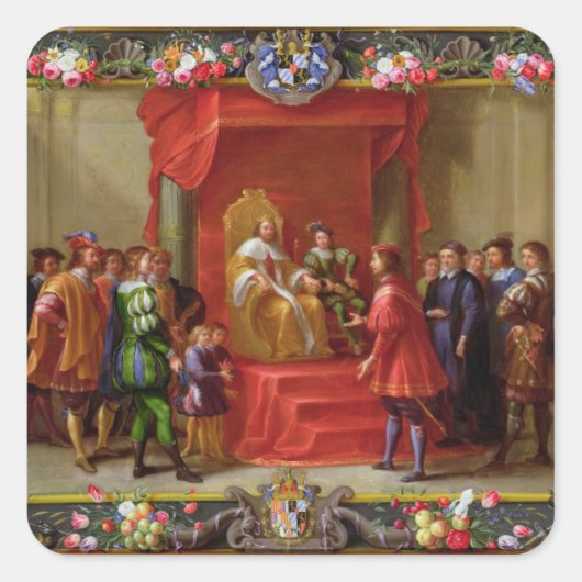 Peter IV, koning van Aragón Vierkante Sticker (Voorkant)